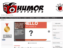 Tablet Screenshot of humoroutcasts.com